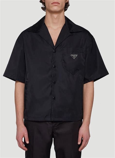 silver prada shirt|Prada shirt black cettire.